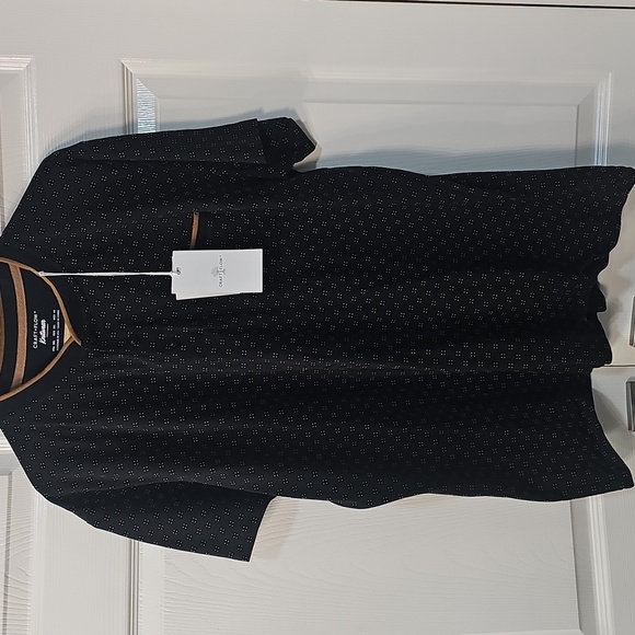 NWT Craft + Flow Men's 3 Button Black/Brown short sleeved shirt 2XL - Picture 11 of 13